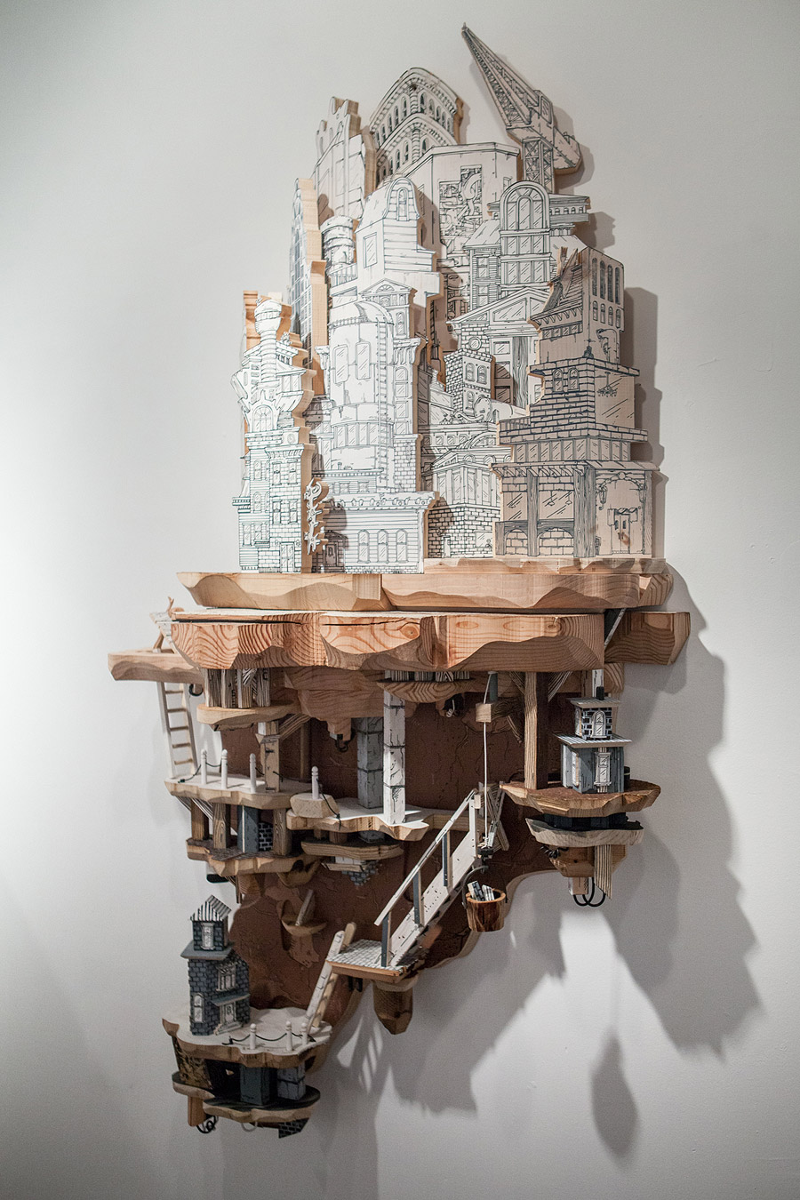 Extraordinary Cities Made From A Combination Of Drawings And Sculptures By Luke Osullivan 17