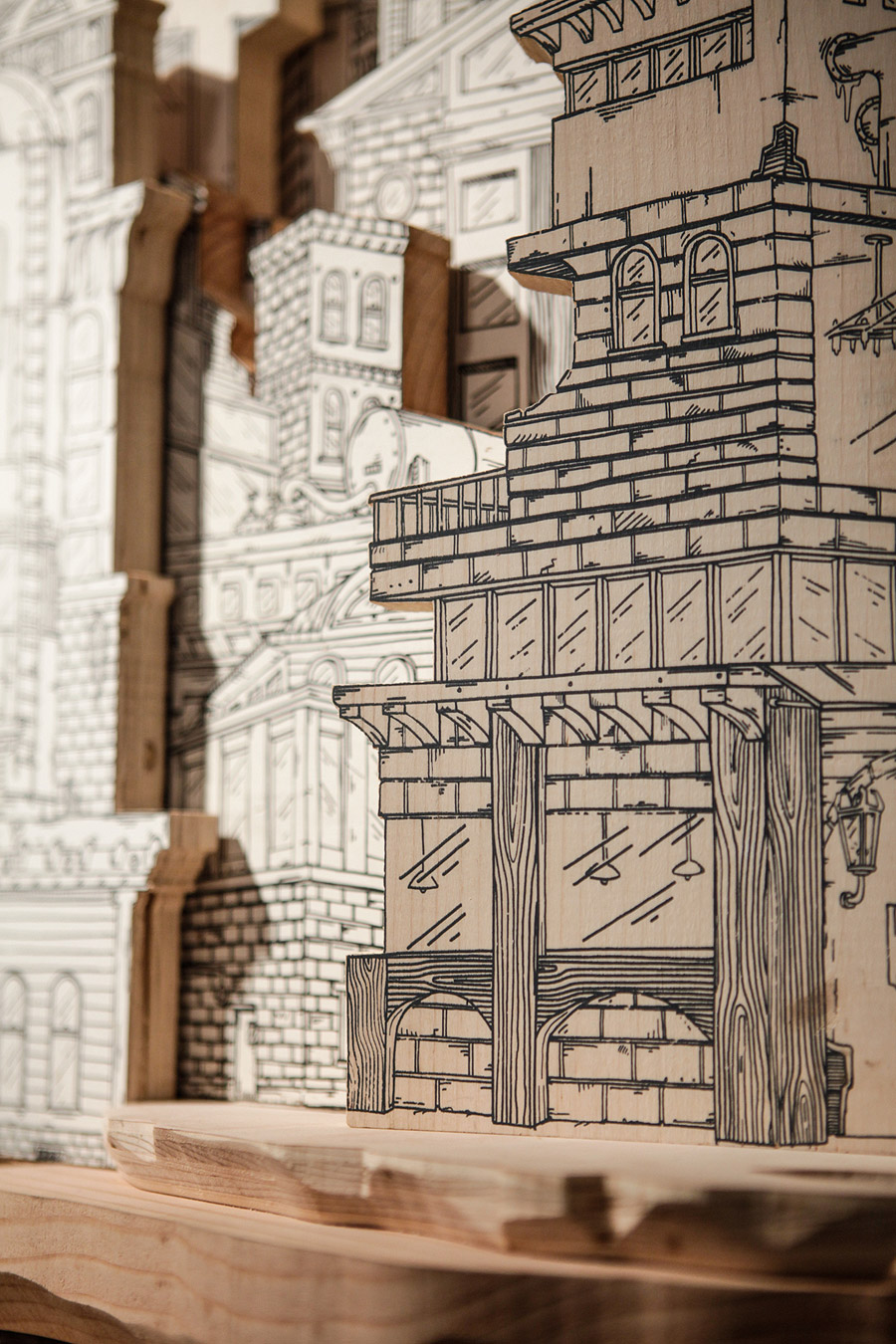 Extraordinary Cities Made From A Combination Of Drawings And Sculptures By Luke Osullivan 19