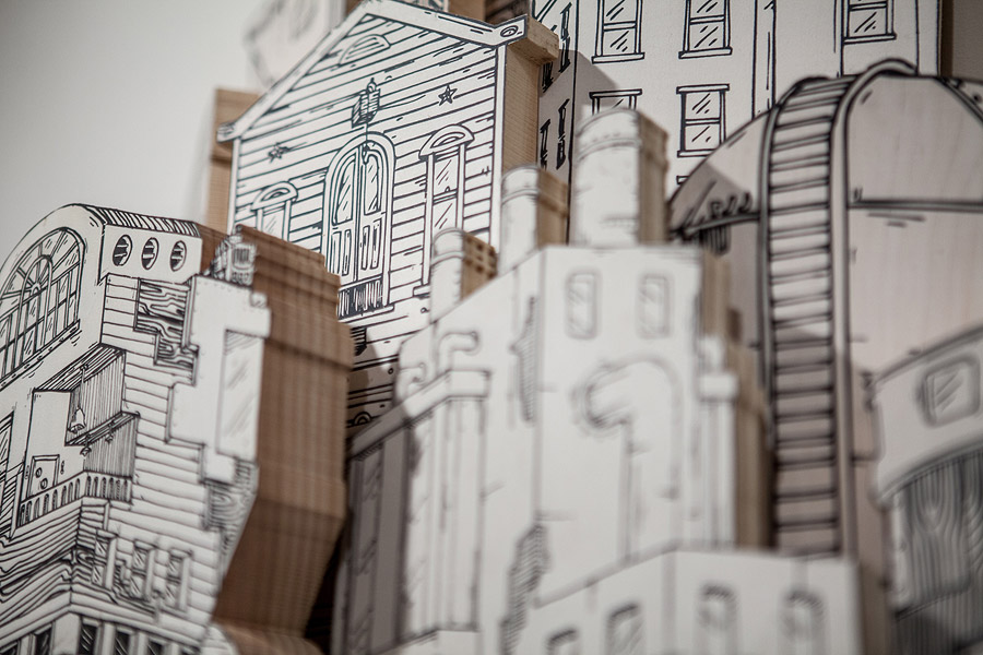 Extraordinary Cities Made From A Combination Of Drawings And Sculptures By Luke Osullivan 37