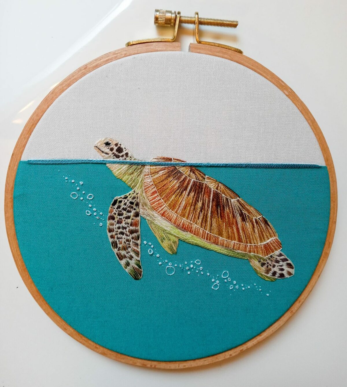 Gorgeous Embroideries Of Animals Plunging Into The Waters By Megan Zaniewski 13