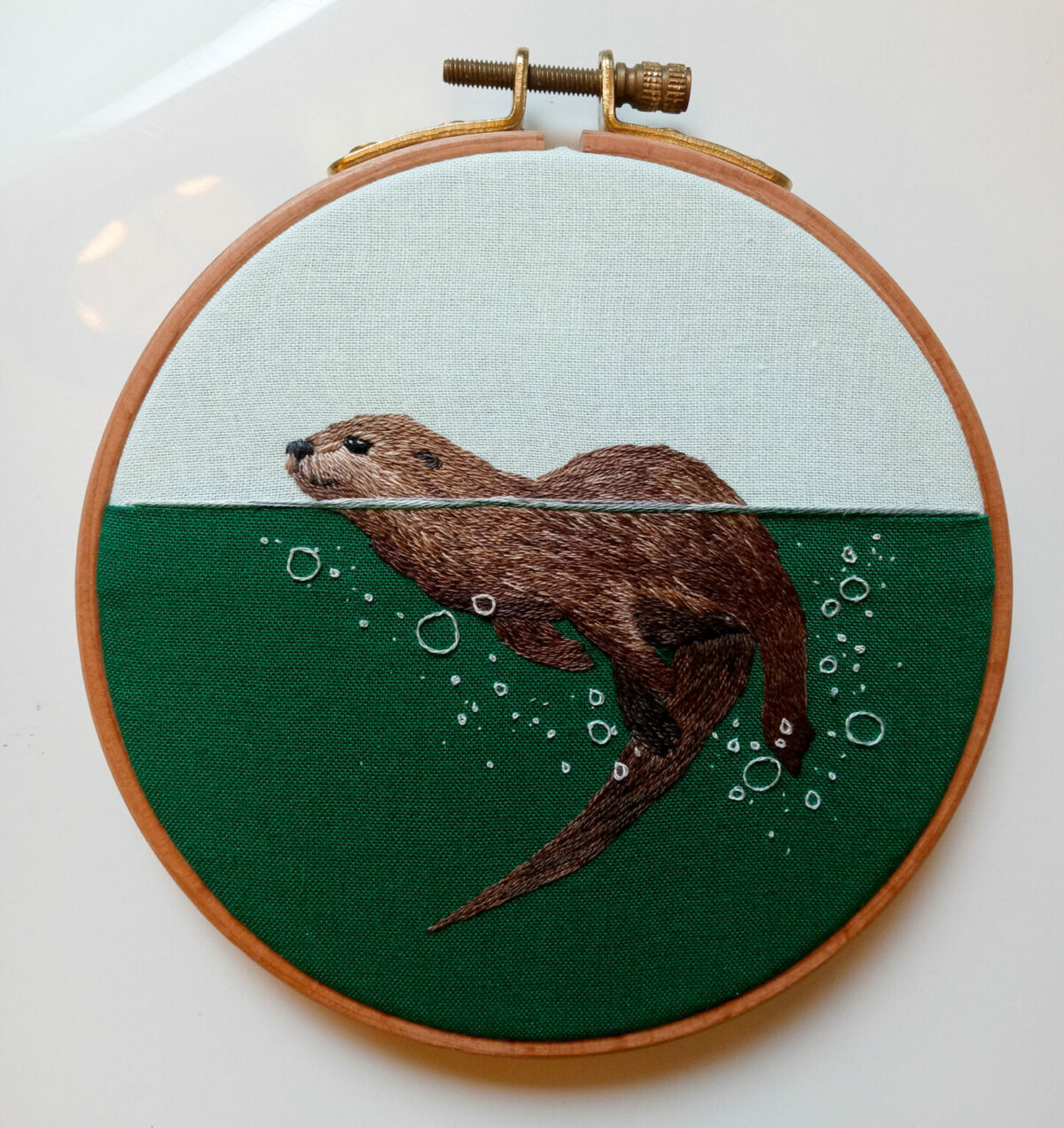 Gorgeous Embroideries Of Animals Plunging Into The Waters By Megan Zaniewski 14