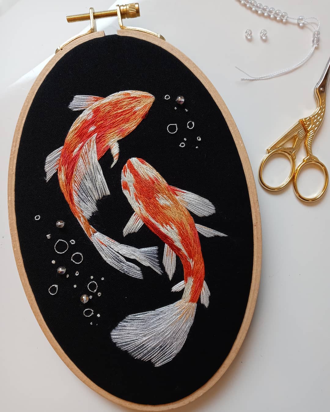 Gorgeous Embroideries Of Animals Plunging Into The Waters By Megan Zaniewski 7