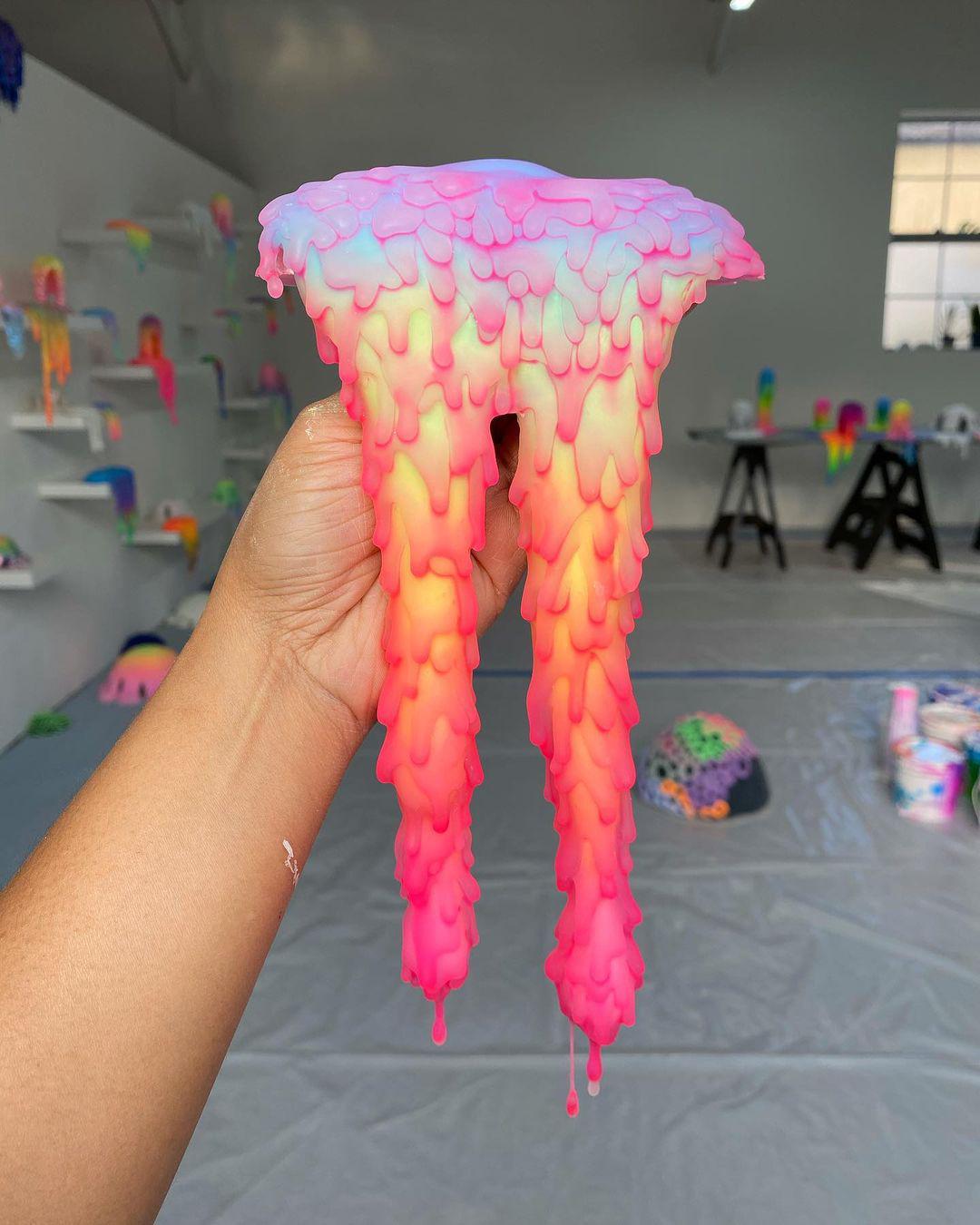 Incredible Drip Blob And Squish Multi Colored Sculptures By Dan Lam 24