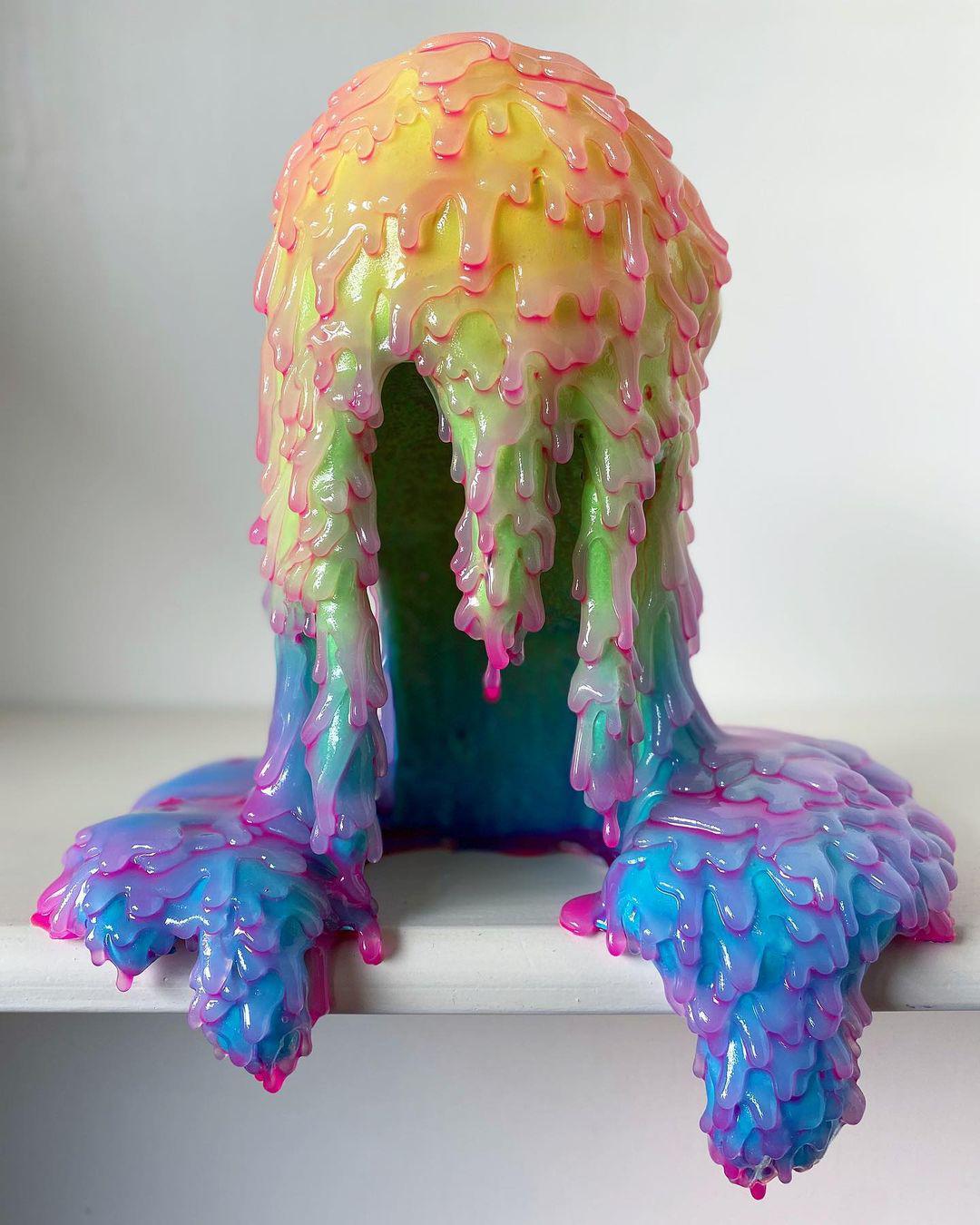 Incredible Drip Blob And Squish Multi Colored Sculptures By Dan Lam 25