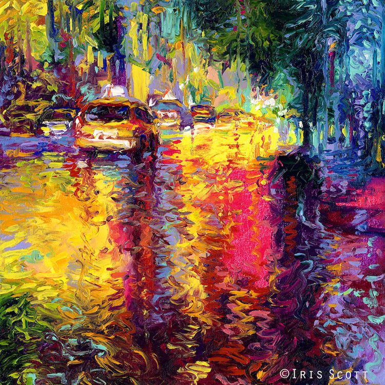 New Ultra Colored Impressionist Paintings By Iris Scott 13
