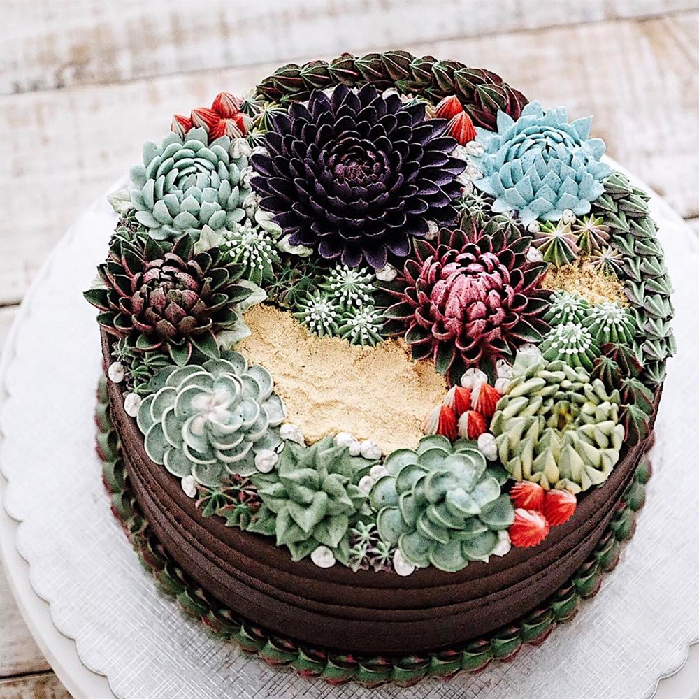 Superb Succulent Based Cakes By Iven Kawi 9
