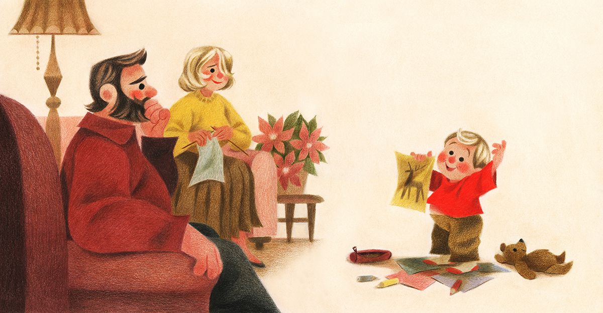 When Santa Was A Baby Beautiful Illustration Series By Genevieve Godbout 3