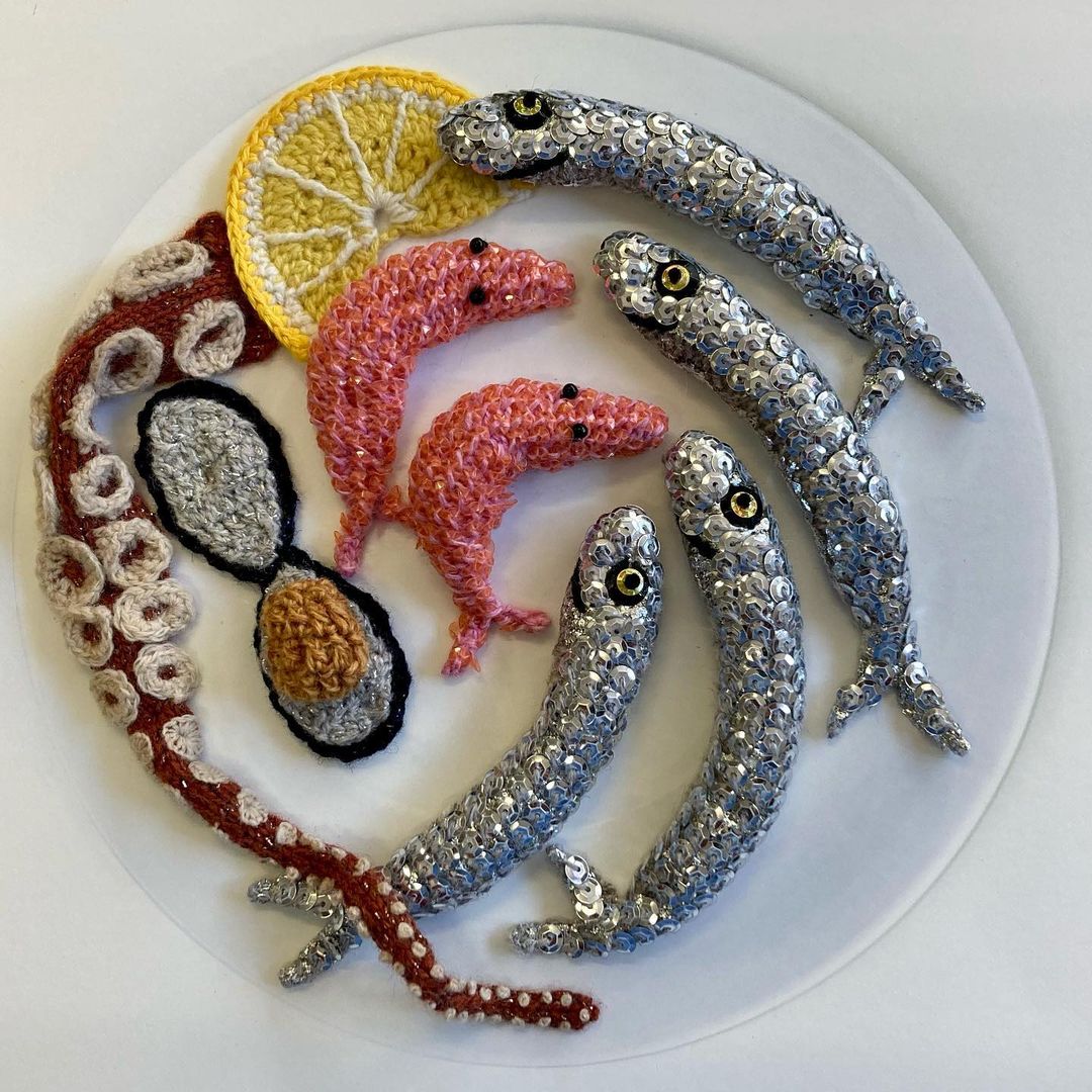 Amusing Seafood Textile Sculptures By Kate Jenkins 3