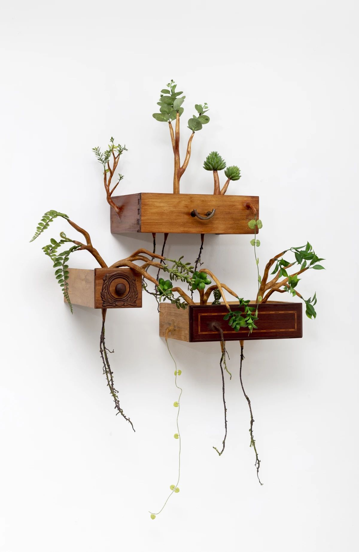 Art And Nature Humorous Wooden Sculptures With Sprouted Wooden Limbs By Camille Kachani 1