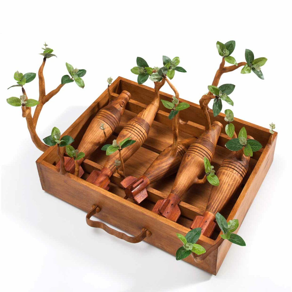 Art And Nature Humorous Wooden Sculptures With Sprouted Wooden Limbs By Camille Kachani 12