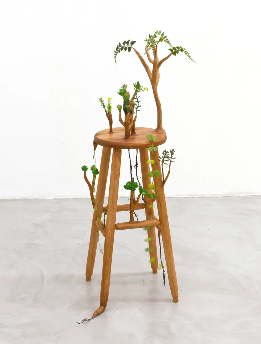 Art And Nature Humorous Wooden Sculptures With Sprouted Wooden Limbs By Camille Kachani 4