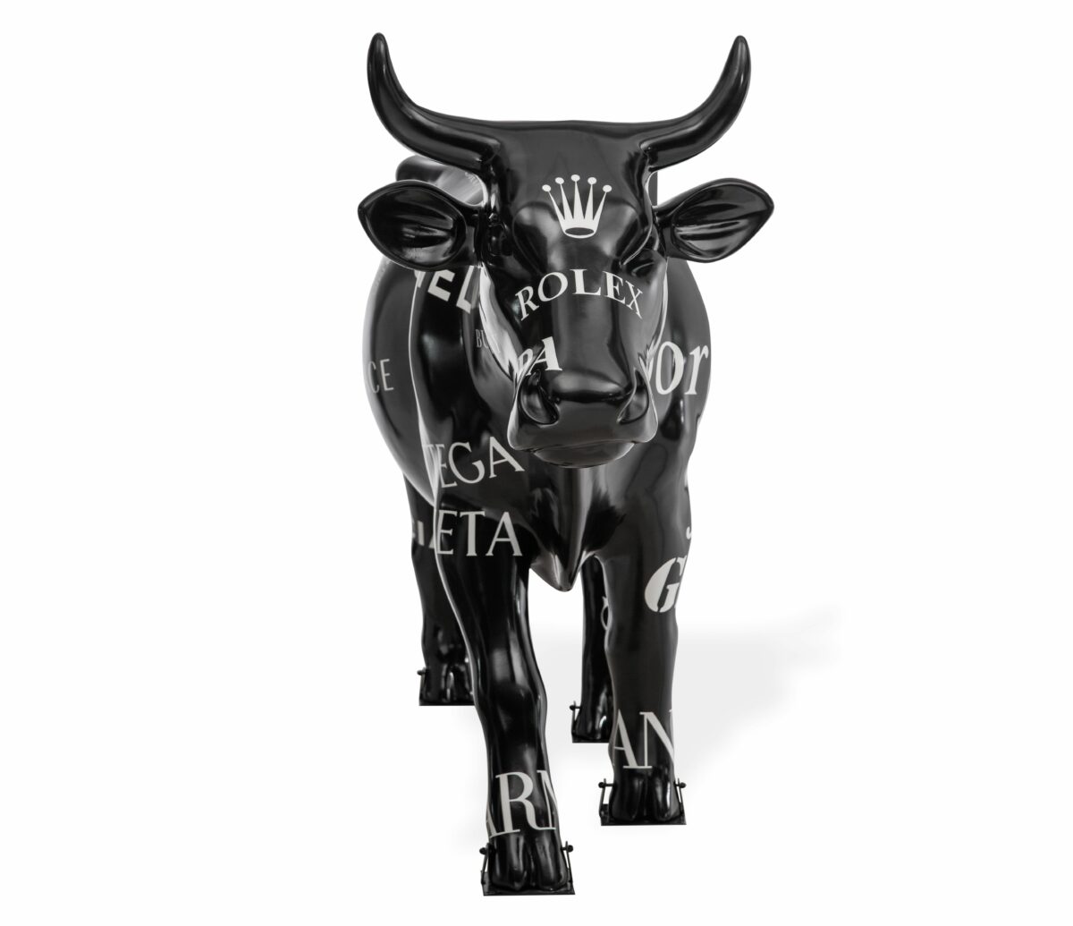 Branded A Fashionable Cow Sculpture By Paula Crown 3