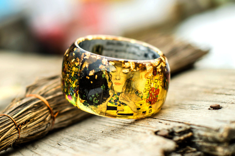 Colorful Resin Bangles Printed With Famous Paintings By Pagane Uniques 1