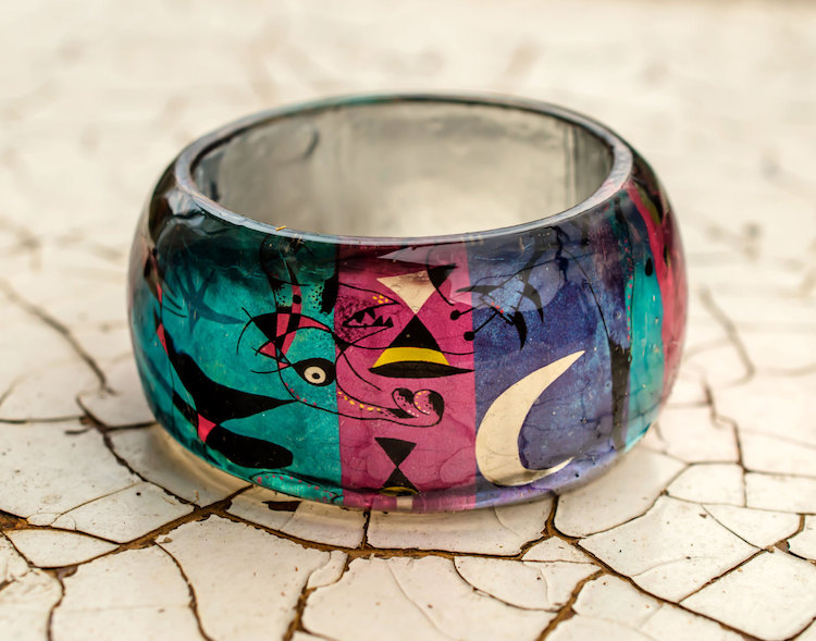 Colorful Resin Bangles Printed With Famous Paintings By Pagane Uniques 11