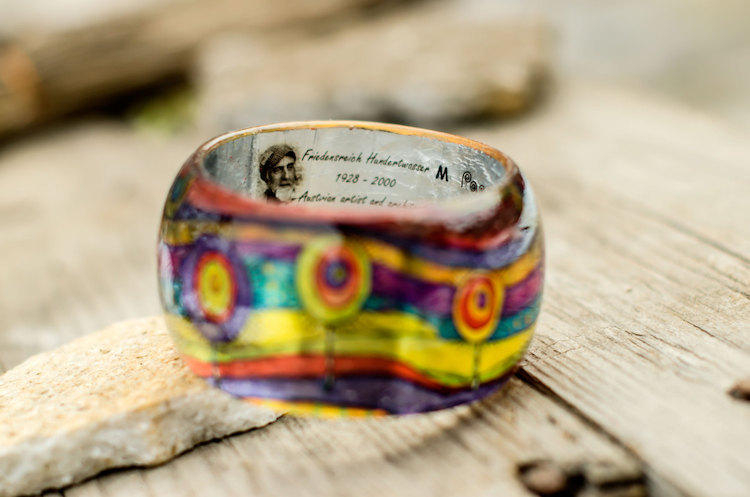 Colorful Resin Bangles Printed With Famous Paintings By Pagane Uniques 14