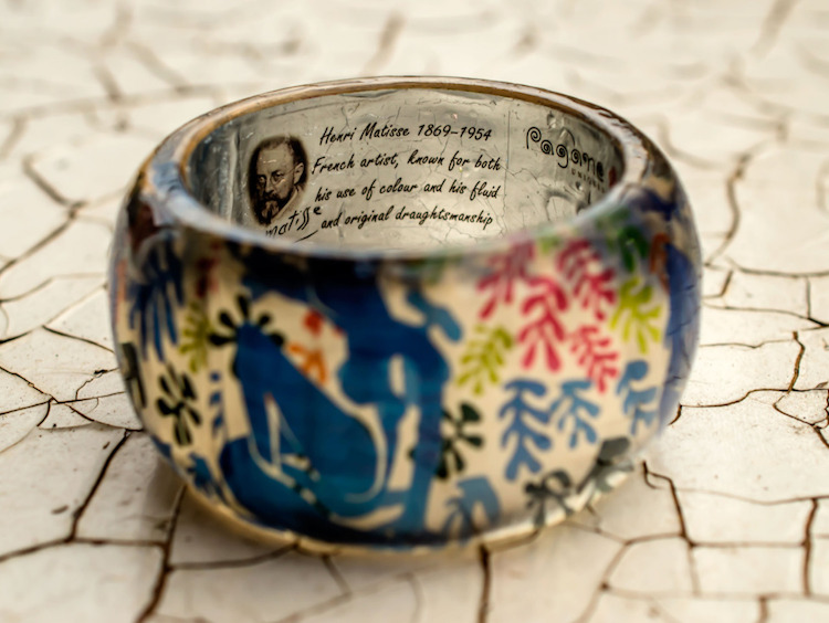Colorful Resin Bangles Printed With Famous Paintings By Pagane Uniques 4