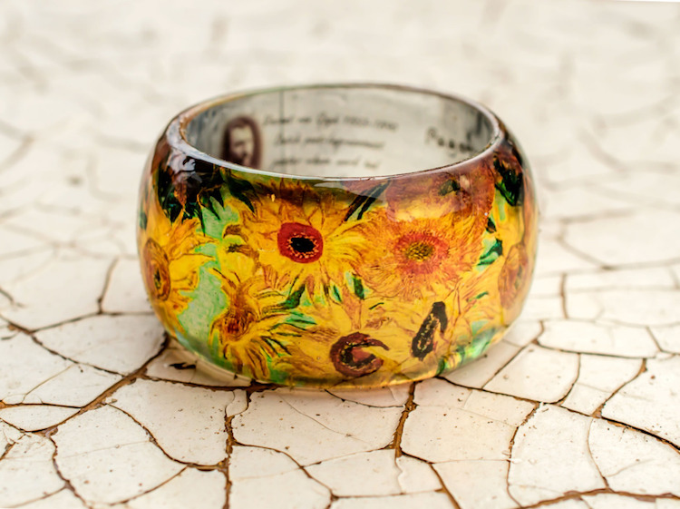Colorful Resin Bangles Printed With Famous Paintings By Pagane Uniques 7