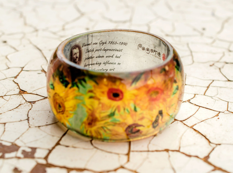 Colorful Resin Bangles Printed With Famous Paintings By Pagane Uniques 8