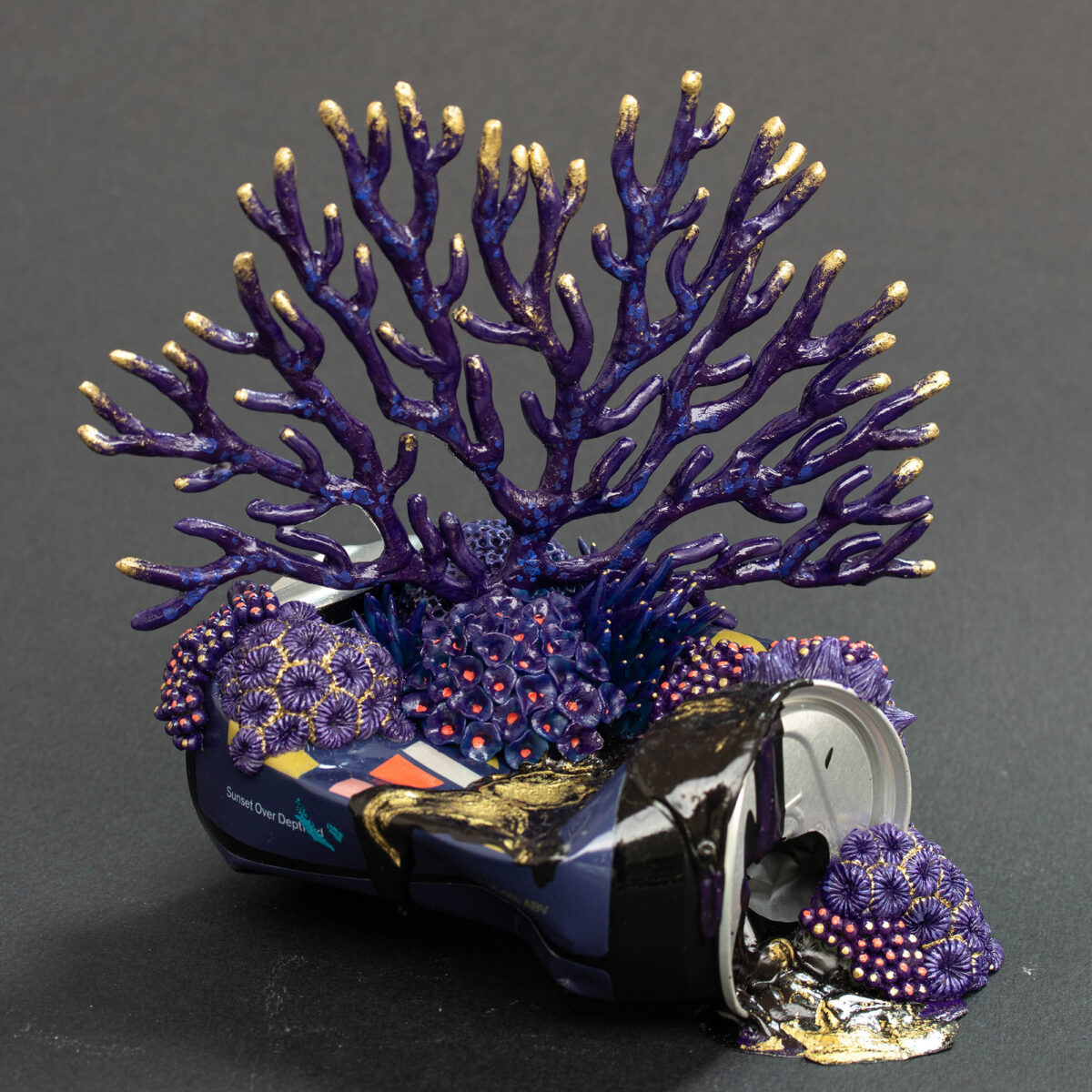 Discarded Objects Populated With Colorful Plant Coral And Fungus Sculptures By Stephanie Kilgast 3
