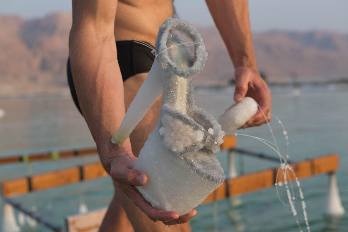 Everyday Objects Submerged In The Dead Sea Transform Into Amazing Salt Sculptures By Sigalit Landau 13