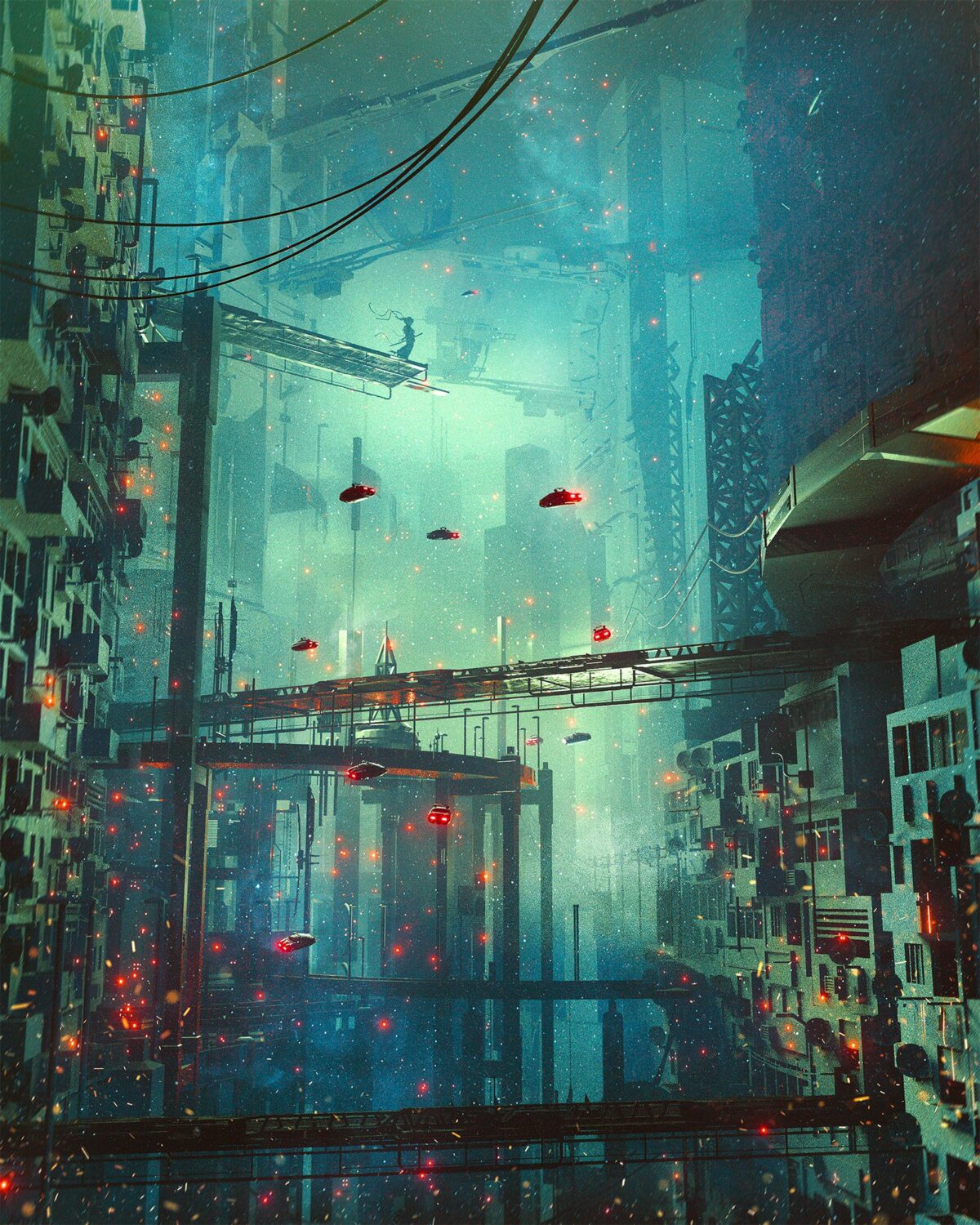 Extraordinary Illustrations Of Cyberpunk Cities By Dangiuz 11