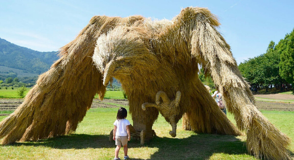Giant Animal Sculptures Made From Massive Bundles Of Straws For The Wara Art Festival 3