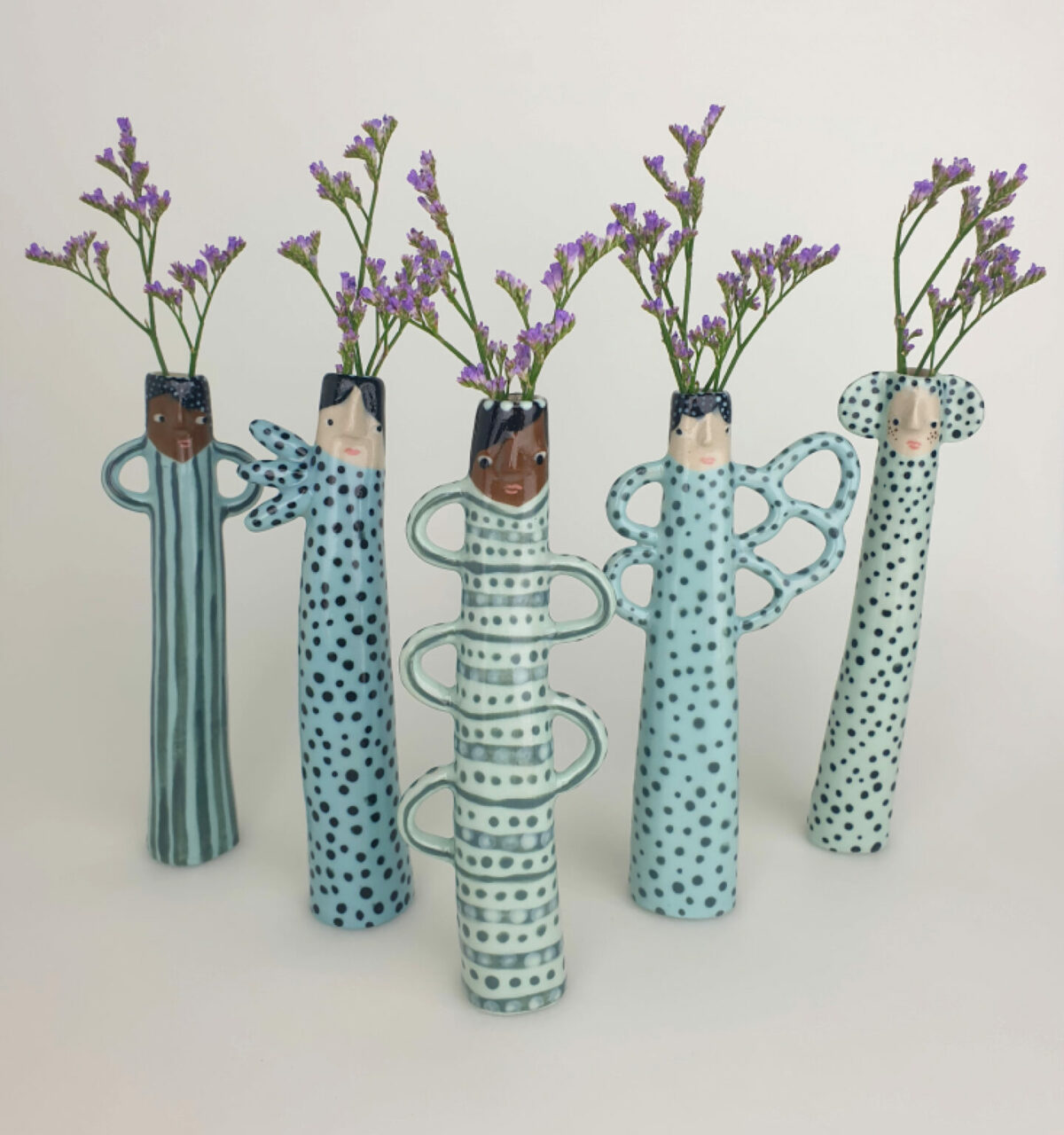 Lovely Porcelain Pieces Patterned With Quirky Cartoon Like Figures By Sandra Apperloo 1