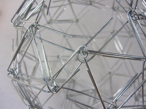 Mathematical Precision The Symmetrically Arranged Sculptures Of Zachary Abel Paperclip Snub Dodecahedron 2
