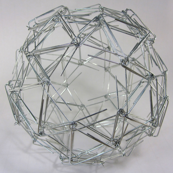 Mathematical Precision The Symmetrically Arranged Sculptures Of Zachary Abel Paperclip Snub Dodecahedron 3
