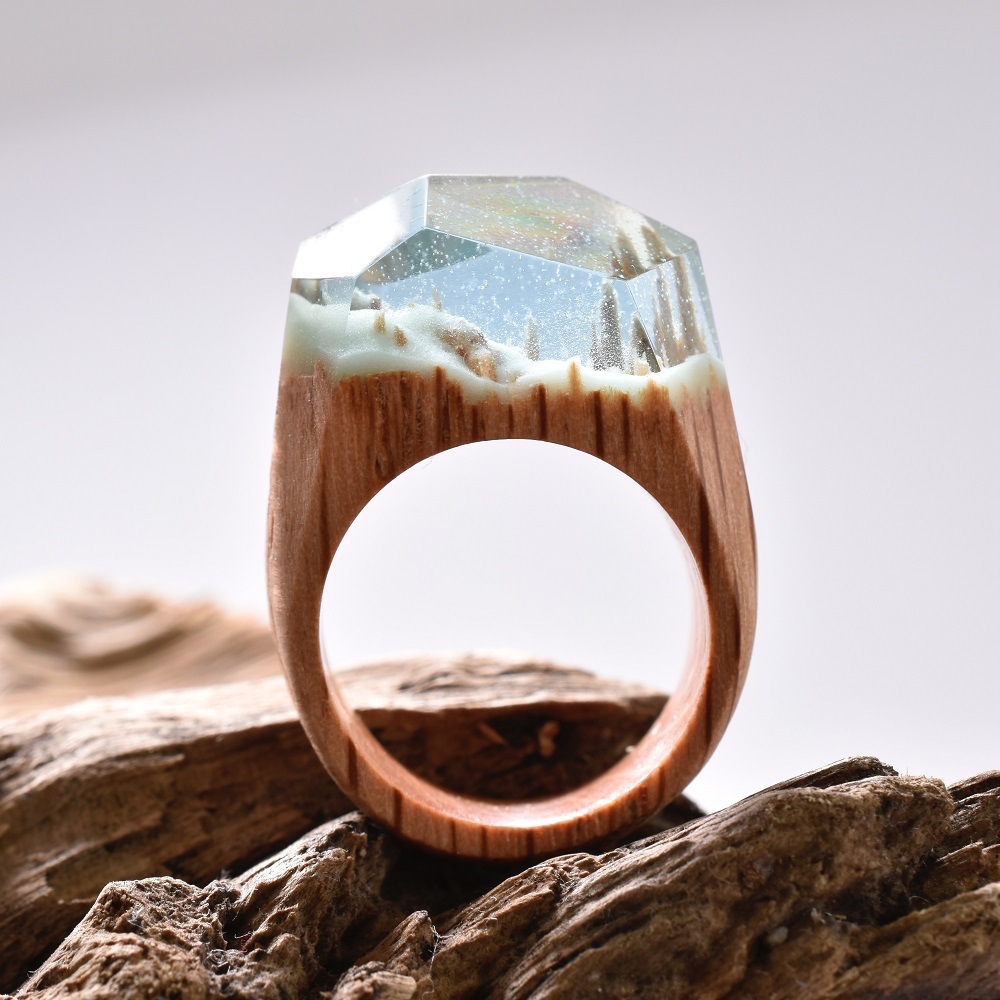Small Ethereal Worlds Encapsulated In Wood And Resin Rings By Secret Wood 10
