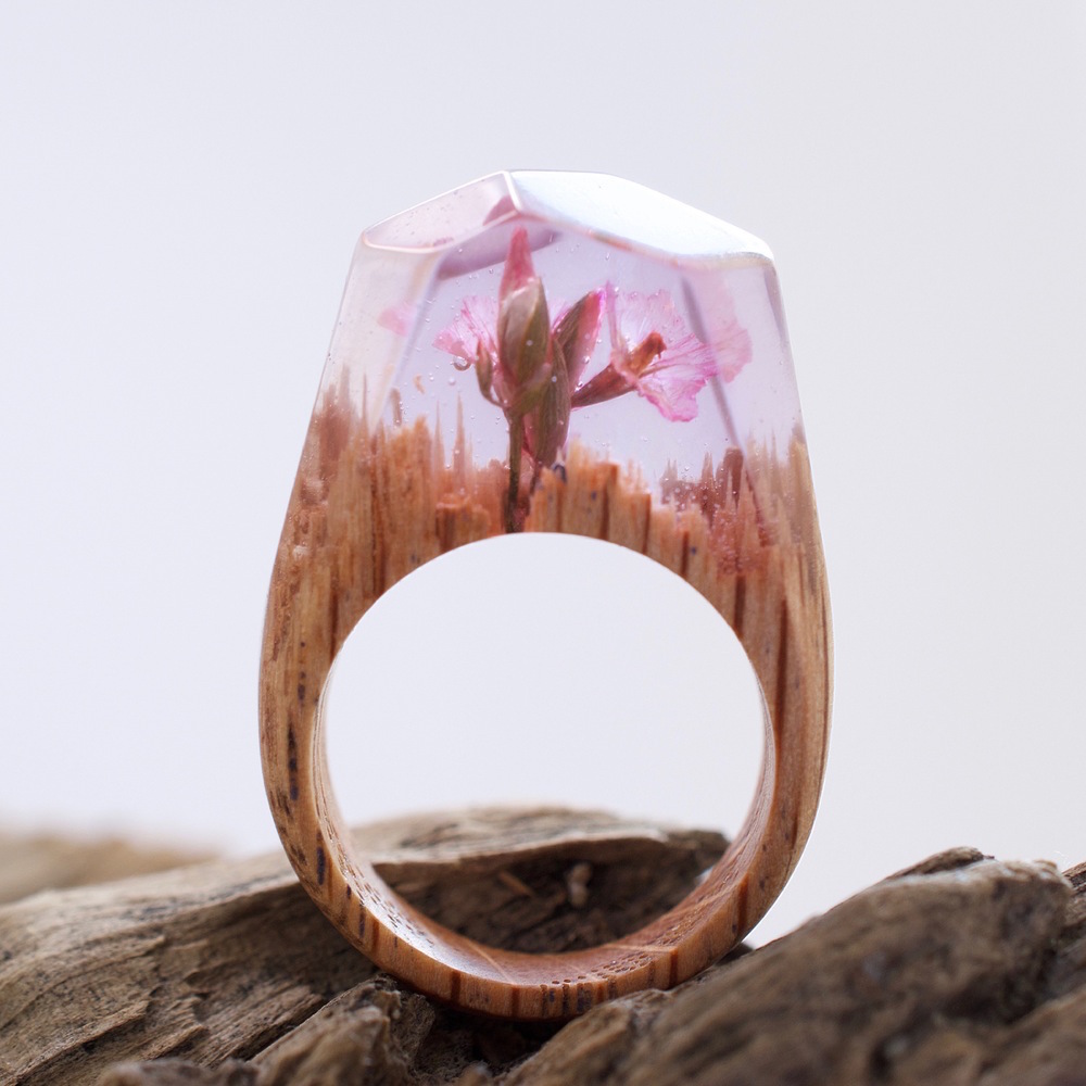 Small Ethereal Worlds Encapsulated In Wood And Resin Rings By Secret Wood 14