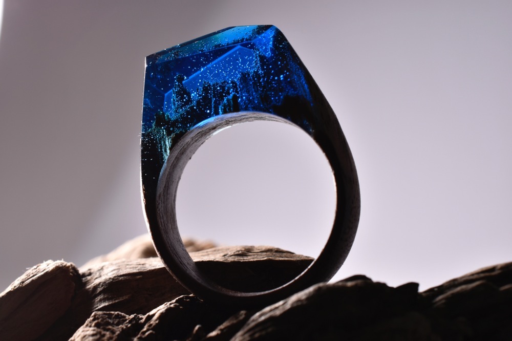 Small Ethereal Worlds Encapsulated In Wood And Resin Rings By Secret Wood 19