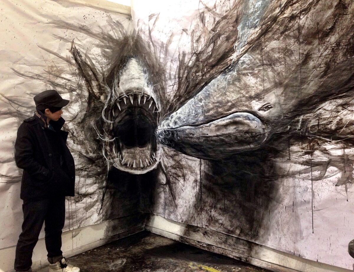 Striking 3d Animal Murals In Large Scale By Fiona Tang 3