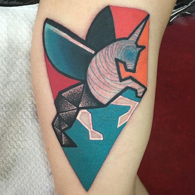 The Colorful Tattoos Inspired By The Cubist Movement Of Mike Boyd 14