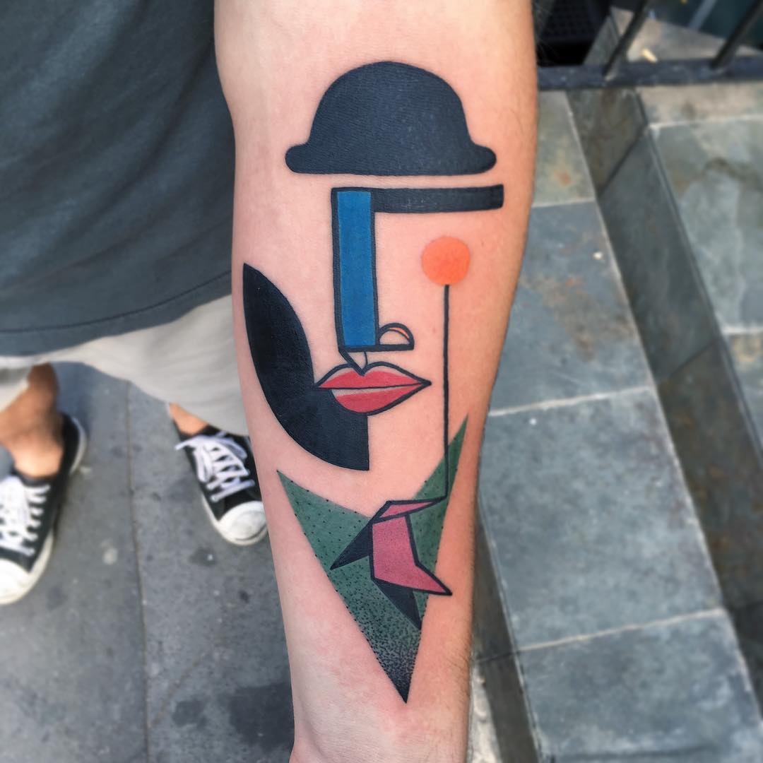 The Colorful Tattoos Inspired By The Cubist Movement Of Mike Boyd 2