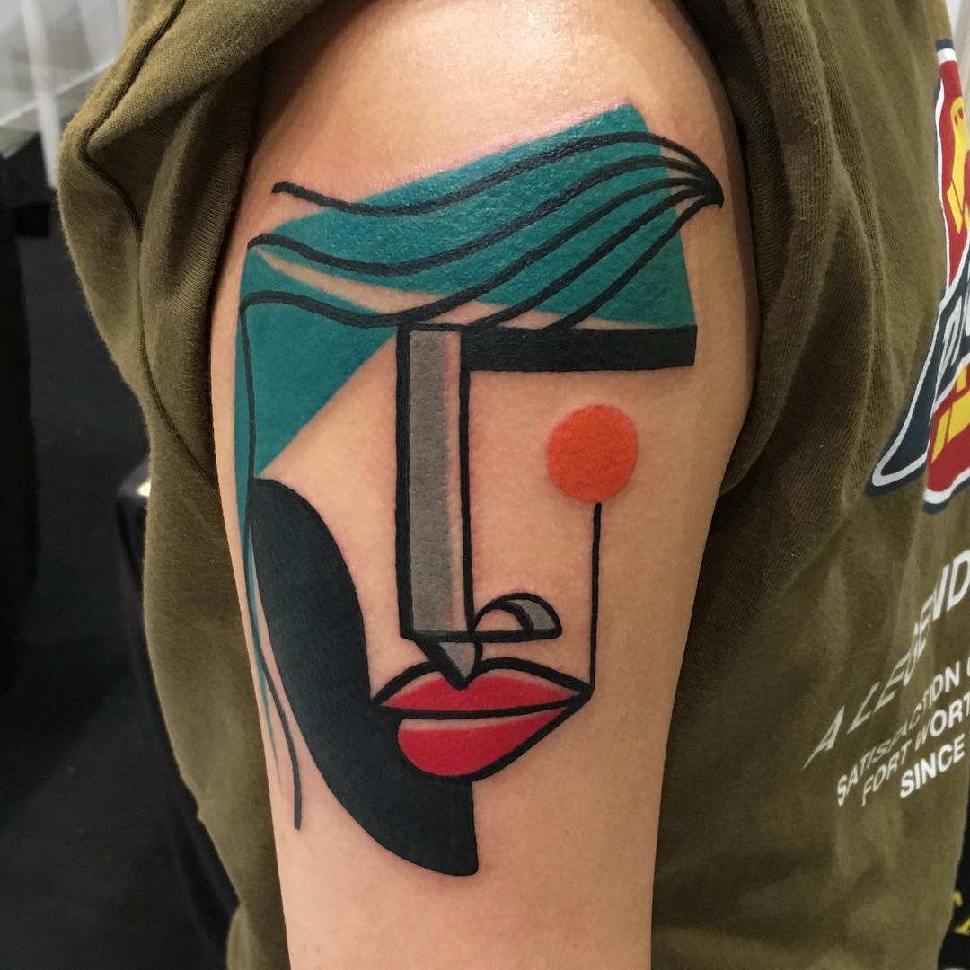 The Colorful Tattoos Inspired By The Cubist Movement Of Mike Boyd 3