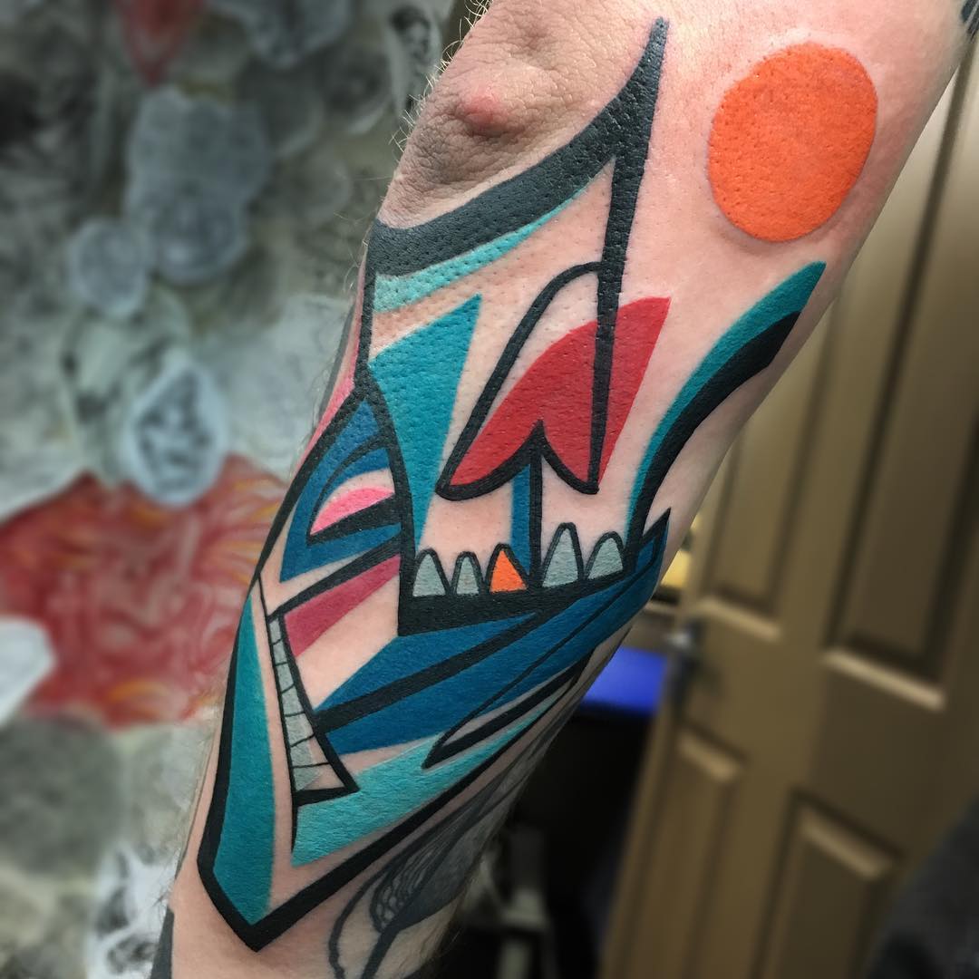 The Colorful Tattoos Inspired By The Cubist Movement Of Mike Boyd 6