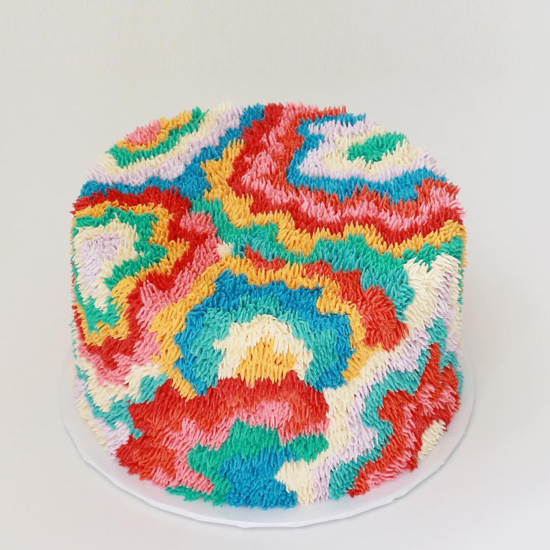 The Incredible Rug And Carpet Like Buttercream Cake Decoration Of Alana Jones Mann 11