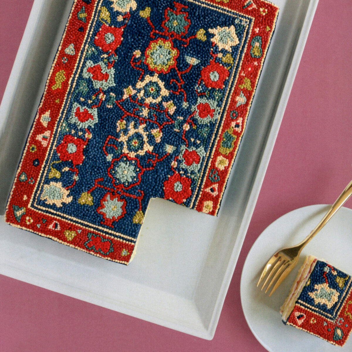 The Incredible Rug And Carpet Like Buttercream Cake Decoration Of Alana Jones Mann 2