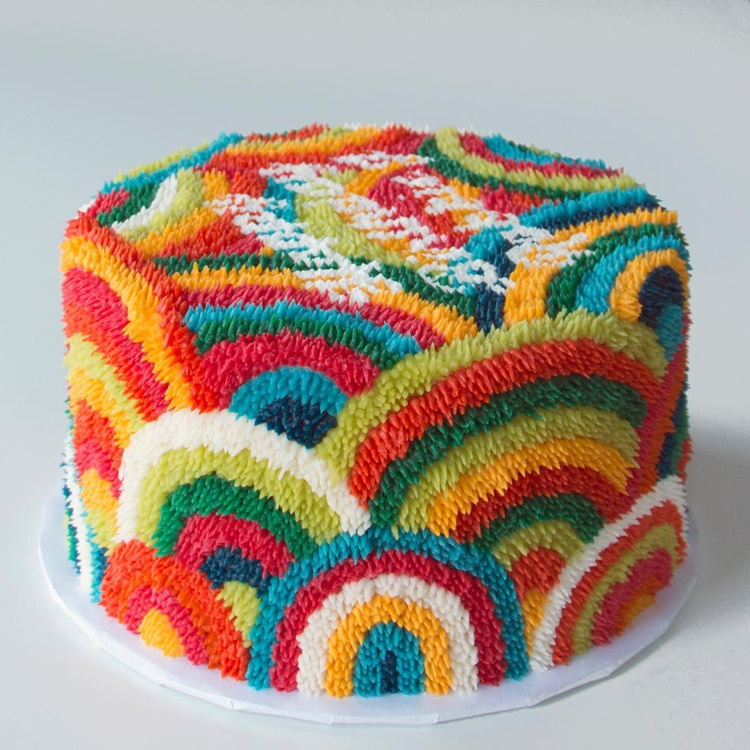 The Incredible Rug And Carpet Like Buttercream Cake Decoration Of Alana Jones Mann 5