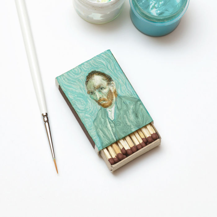 Van Goghs Paintings Painted On Matchbox Covers By Salavat Fidai 1