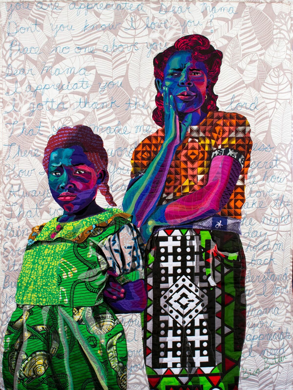 Vibrant Portraits Painted With Patterned Fabrics By Bisa Butler 1
