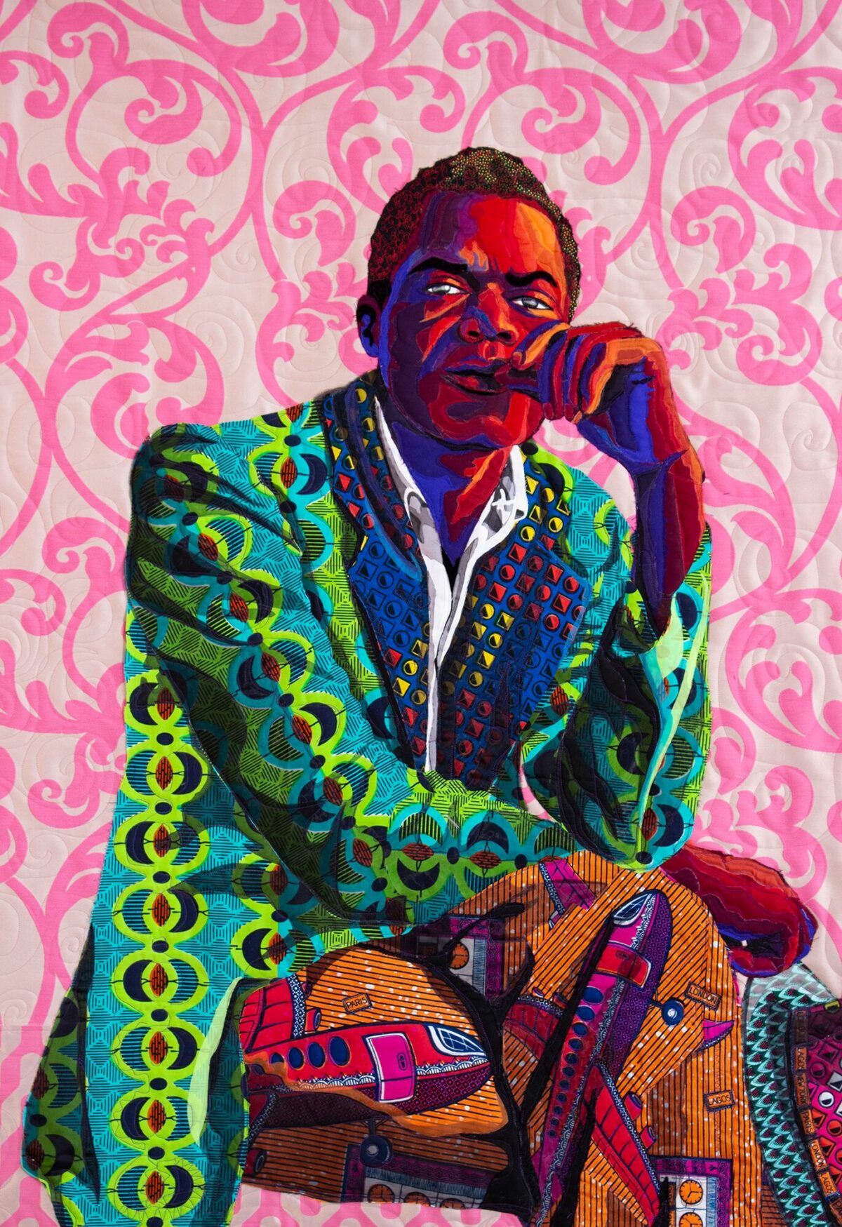 Vibrant Portraits Painted With Patterned Fabrics By Bisa Butler 15