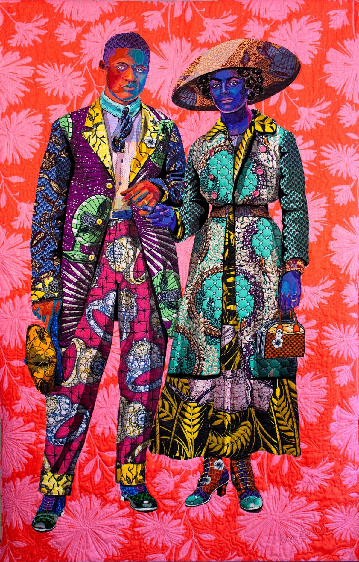 Vibrant Portraits Painted With Patterned Fabrics By Bisa Butler 4