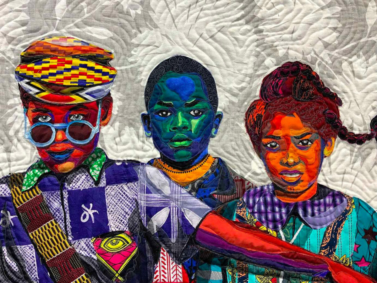 Vibrant Portraits Painted With Patterned Fabrics By Bisa Butler 6