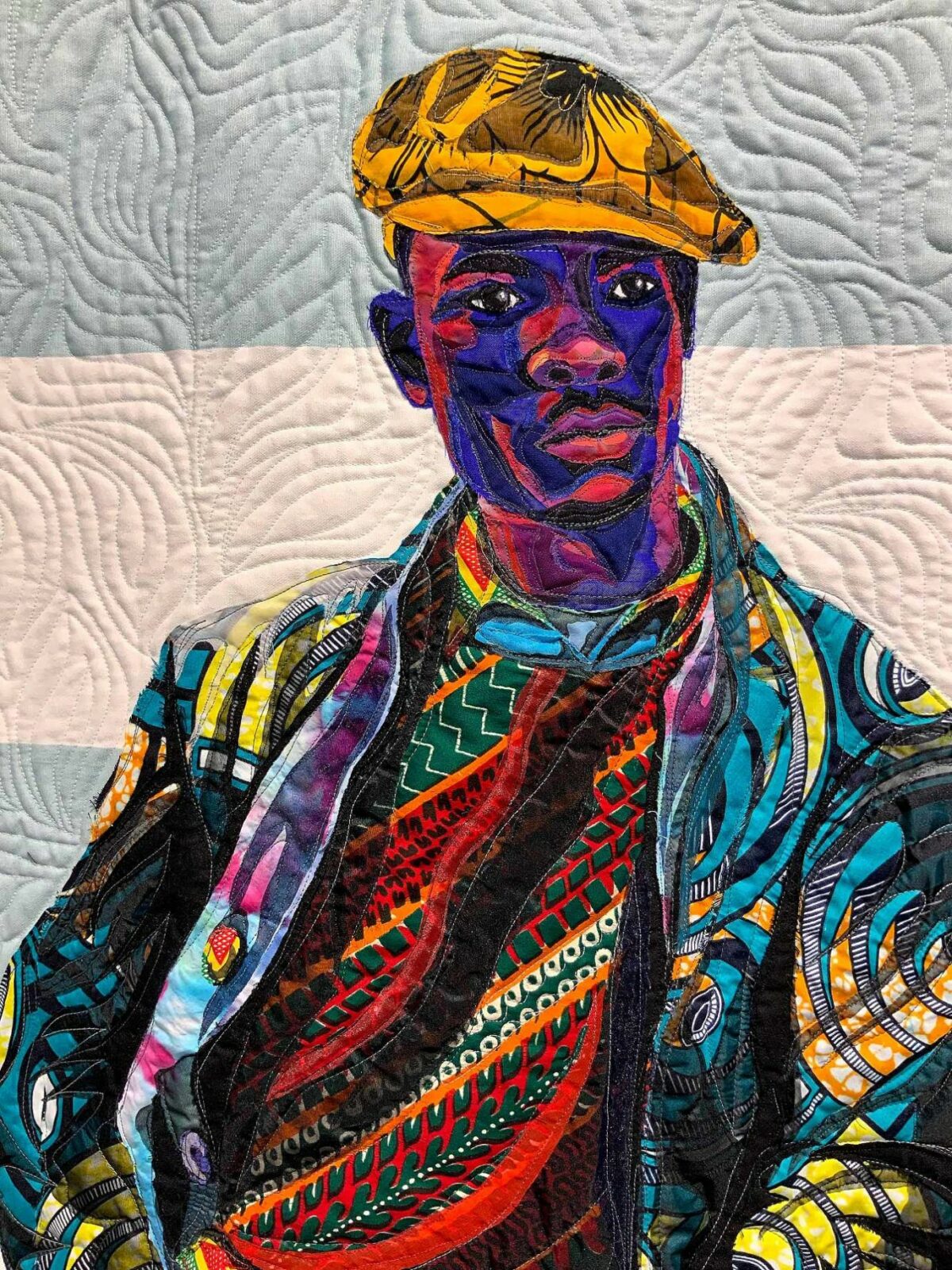 Vibrant Portraits Painted With Patterned Fabrics By Bisa Butler 8