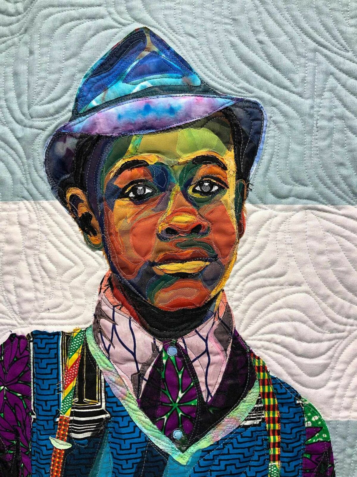 Vibrant Portraits Painted With Patterned Fabrics By Bisa Butler 9