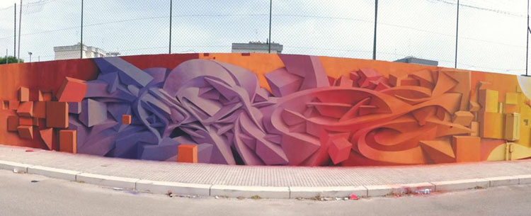 Dizzying 3d Abstract Murals By Peeta 6