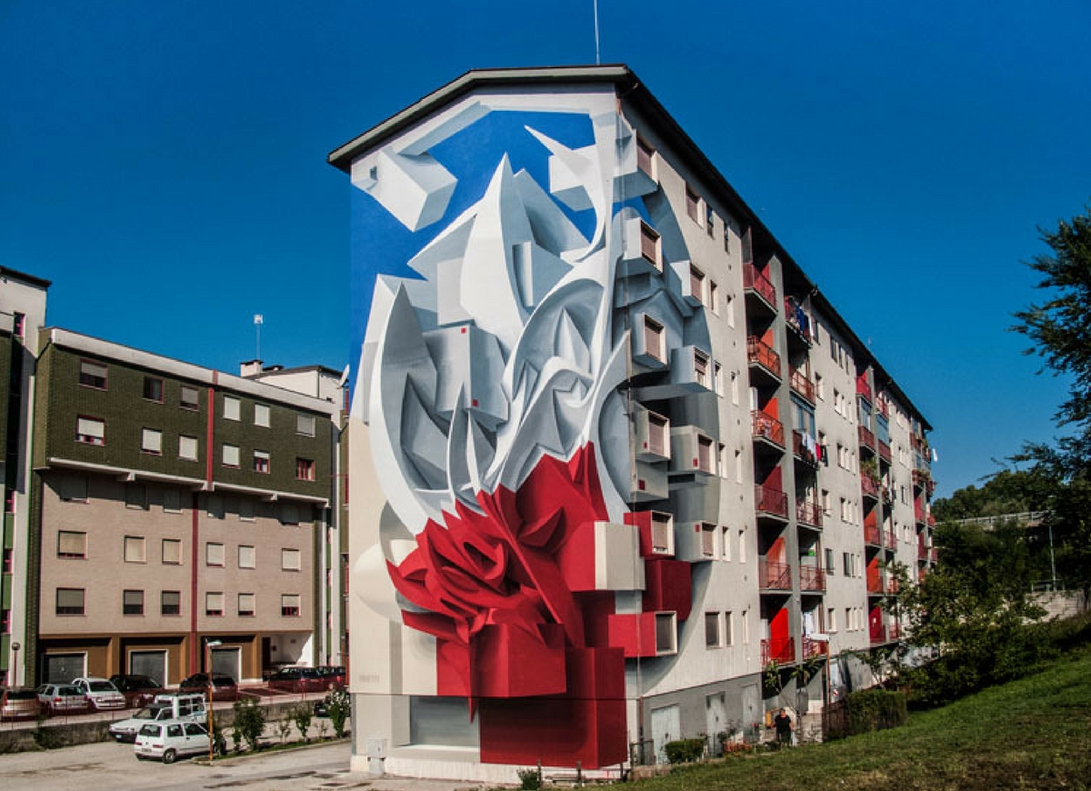 Dizzying 3D abstract murals by Peeta