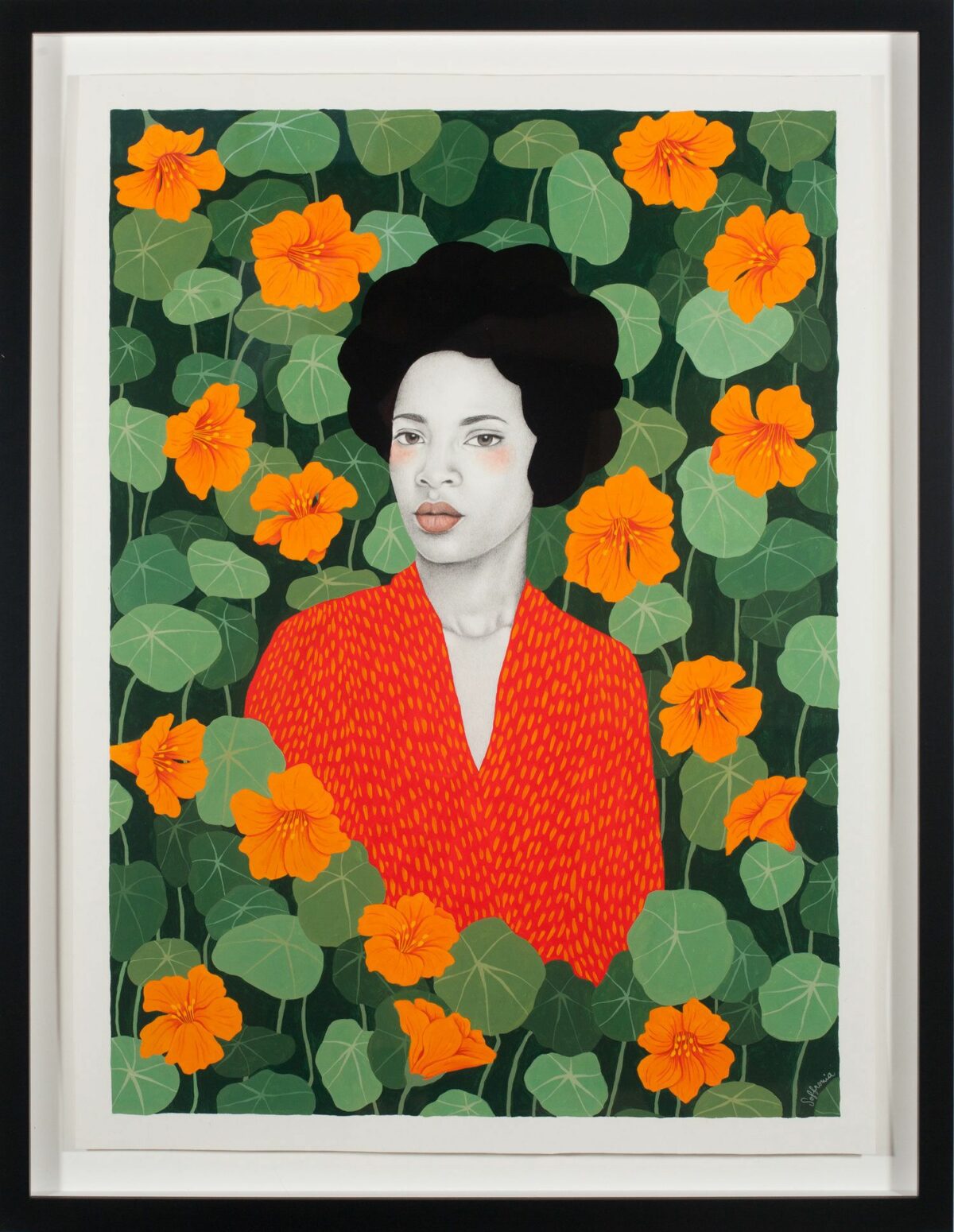 Gorgeous Female Portraits Decorated With Abstract And Floral Patterns By Sofia Bonati 10